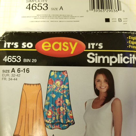 ✅4653 Simplicity Womens Sewing Pattern Tops Size A - Picture 2 of 6